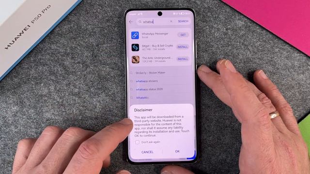 Huawei P50 Pro - How to install WhatsApp        Tutorial