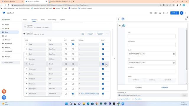 #APPSHEET | GOOGLE CALENDAR | CÓMO CONECTAR GOOGLE CALENDAR A APPSHEET