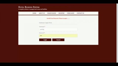 Hotel Booking System Java Mini Project