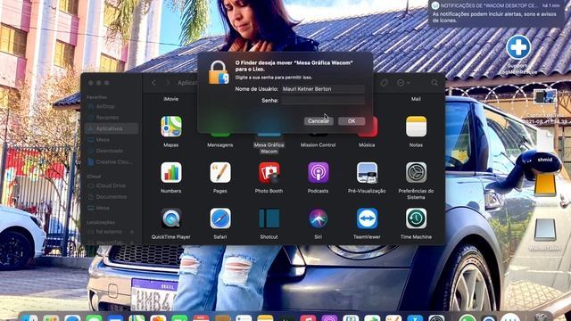 Erro da mesa Wacom CTL4100 no MacBook Air 2021