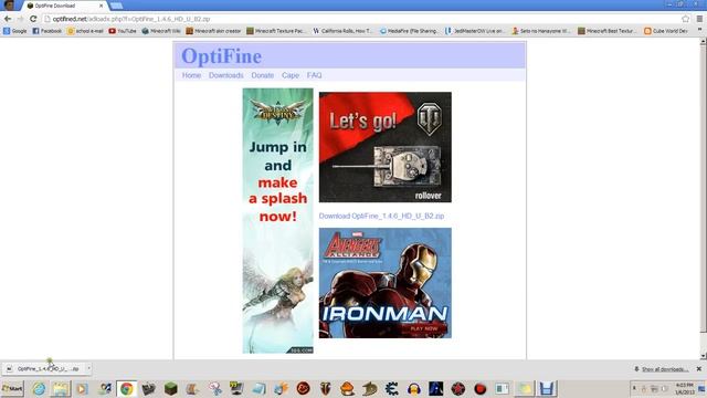 Minecraft : Installing Optifine and 7zip