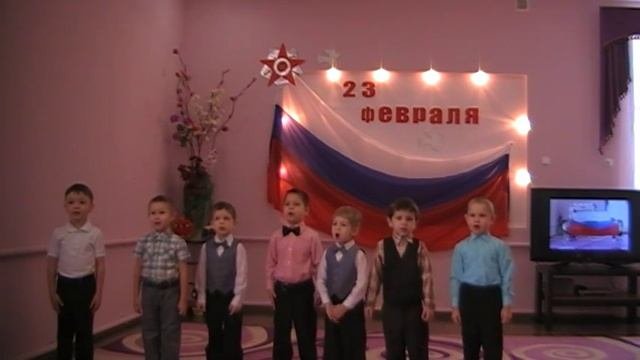 ПесняРаз-два. Мальчики средней группы-будущие защитники Отечества