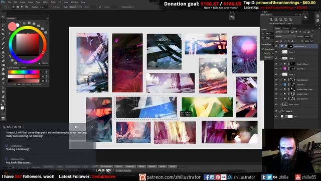 Full Stream 039 - Color Thumbnail Session in Photoshop. 2016/7/24
