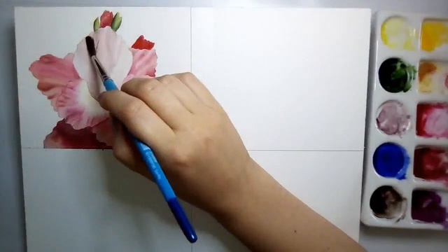 Gladiolus Flowers Watercolor Painting Part 1 Of 4
