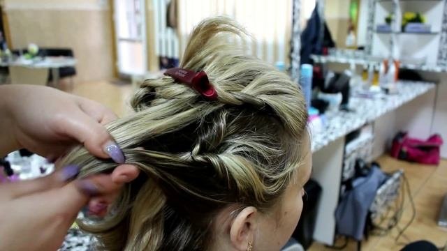 Причёска с помощью резинок .Коса с помощью резинок