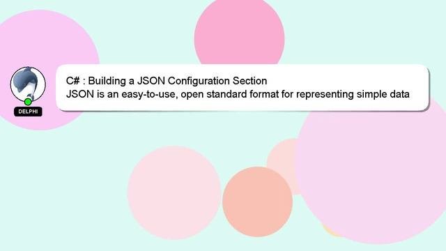 C : Building a JSON Configuration Section