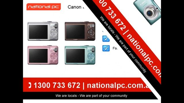 Canon IXUS 105 IS Digital Camera Range