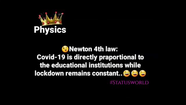 New whatssap status ||Newton 4th law Newton 4th law|| 😂😂 Fuuny whatssap status.
