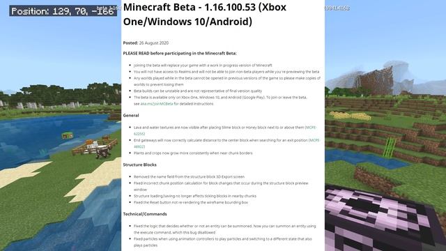 Minecraft Bedrock BETA 1.16.100.53 ✅ OUT NOW ! Crops & Gateways[ Change Log ] MCPE / Xbox / Windows