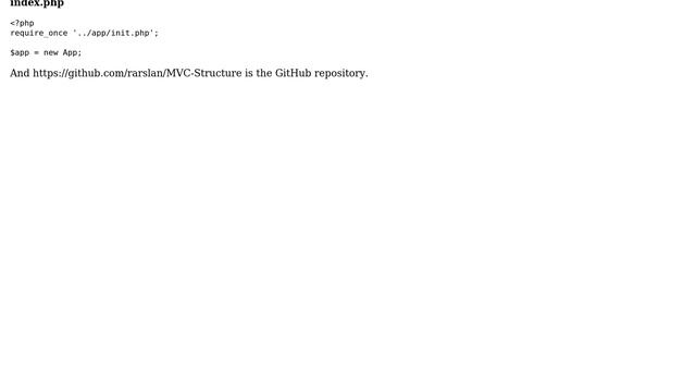 PHP MVC RESTful API