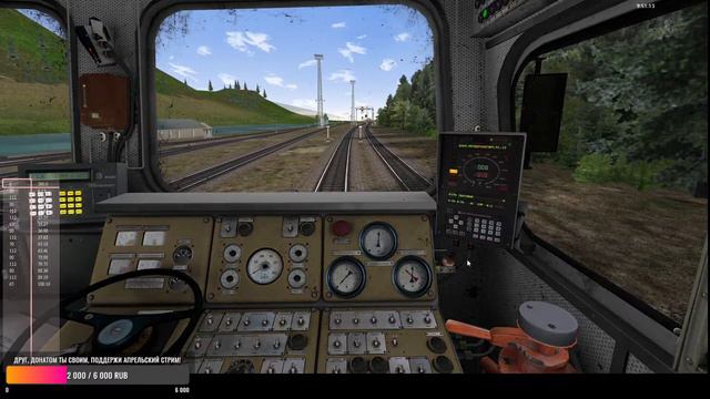 RTrainSim Мультиплеер MDD RTS на 2ТЕ116 с грузовым По маршруту: Светлогорск