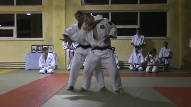 Мотоха Йошин рю Дзю Дзюцу. нукі учі - уширо кіме наге. (Jiu Jitsu seminar)