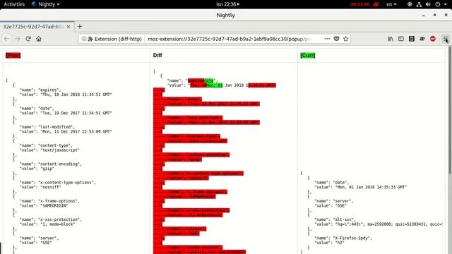 [tool] Diff HTTP firefox extension