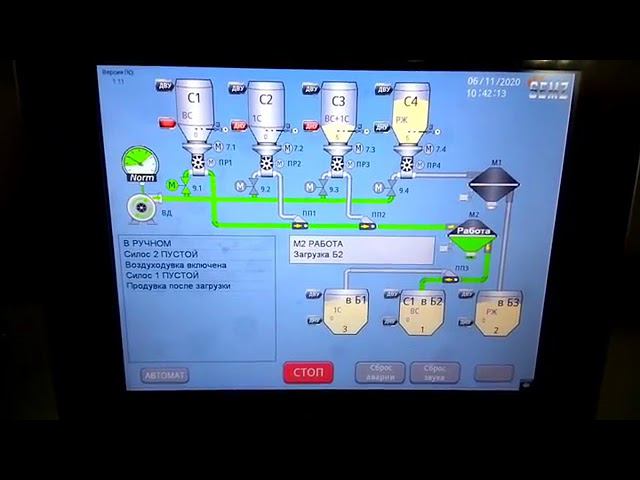 Управление линией БХМ на базе ПЛК, производство СЭМЗ
