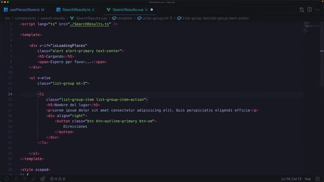 20- Mostrar los lugares en el componente de resultados