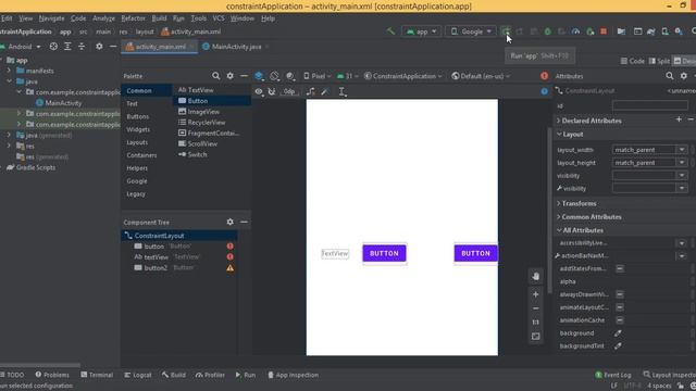 Lecture 15, Constraint Layout Part 2,  Baseline, Center Constraints in Urdu