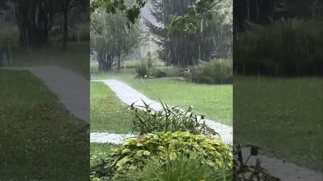 ⛈️Сильный град в Подмосковье в окрестностях Коломны⛈️