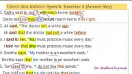 Direct-Indirect Speech | Practice | Exercise 3