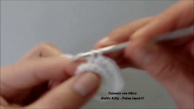 Tutorial Amigurumi Hello Kitty - Patas (mod-4)