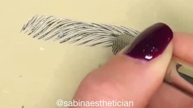 Microblading Eyebrows | Microblading Tutorial to draw hairstrokes | ТАТУАЖ БРОВЕЙ |МИКРОБЛЕЙДИНГ