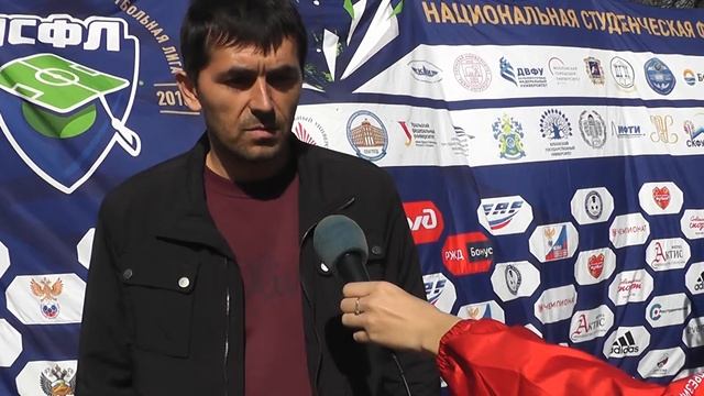 Руководитель СК КБГУ Рустам Унежев после матча МПГУ - КБГУ (0:6)