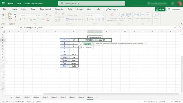 How to find common value in Excel in Hindi