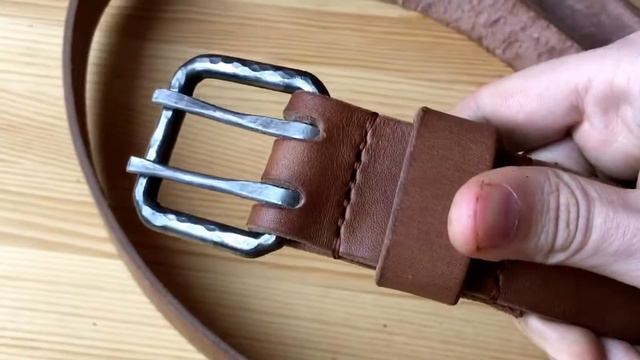 Мужской кожаный ремень  с пряжкой ручной работы/ belts made of Buffalo leather (handmade)