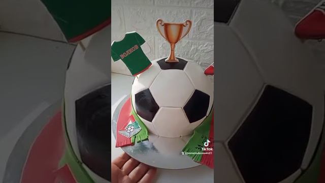3D торт футбольный мяч ⚽
