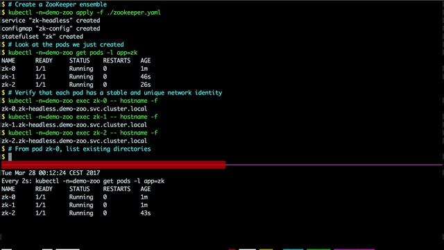 KubeCon: StatefulSet demo