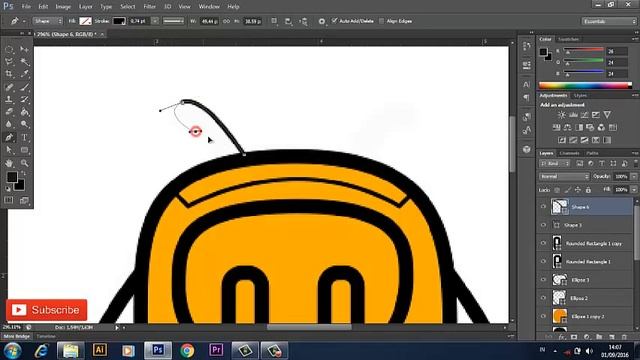 tutorial cara membuat logo mascot keren ( adobe photoshop )2016