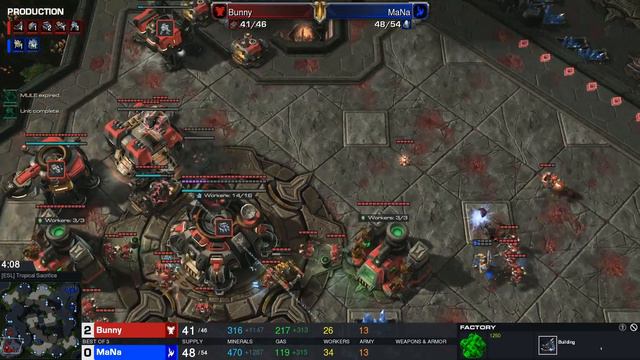 Starcraft II DreamHack Masters 2022 Valencia Jul1 Bunny(T) v MaNa(P) Game 2 MAPS- Tropical Sacrific