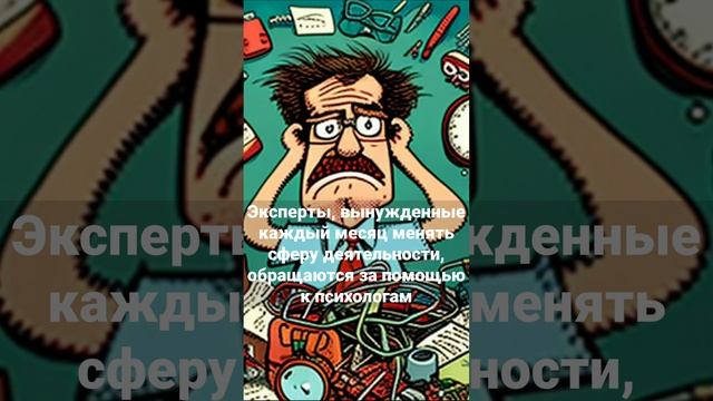 ?? Эксперты, вынужденные каждый месяц менять сферу деятельности, обращаются за помощью к психолог