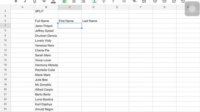 Google Sheets on the IPAD “SPLIT CELLS” | Excel Made Easy