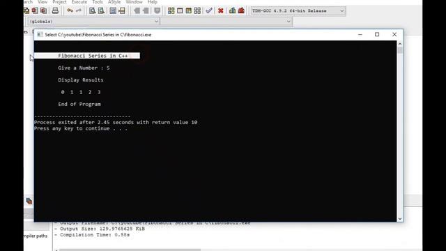 Fibonacci Series in C