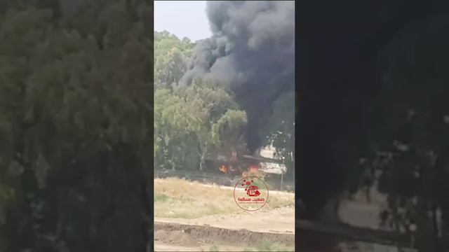 Что-то горит на военной базе в Ор-Йехуде. #Израиль