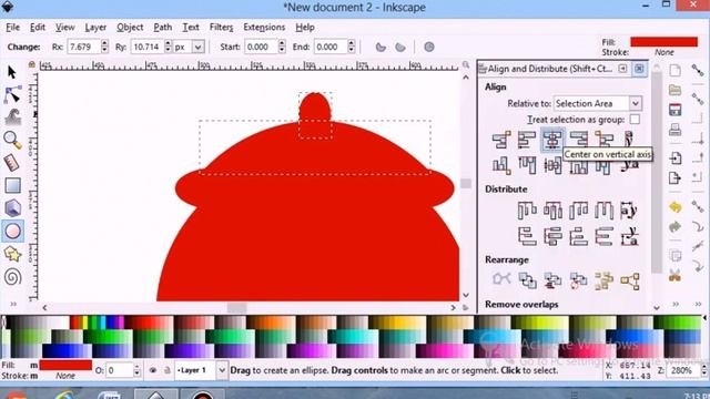 Inkscape tutorial : teapot icon  how to make teapot icon vector illustration