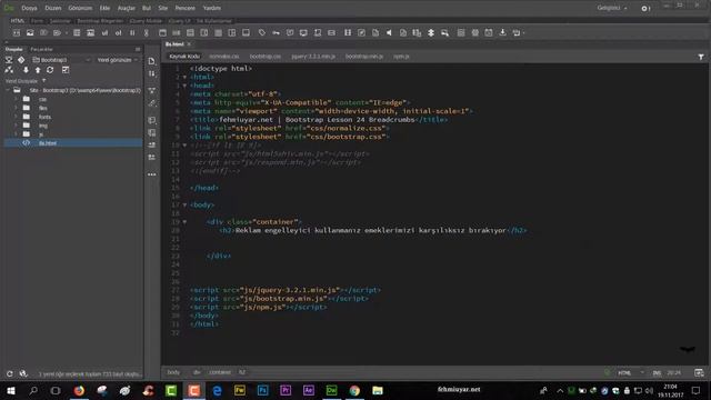 BS Ders 24 Bootstrap Breadcrumbs