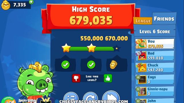 Angry Birds Friends Tournament 1174 All Levels NO Power UP  Walkthrough