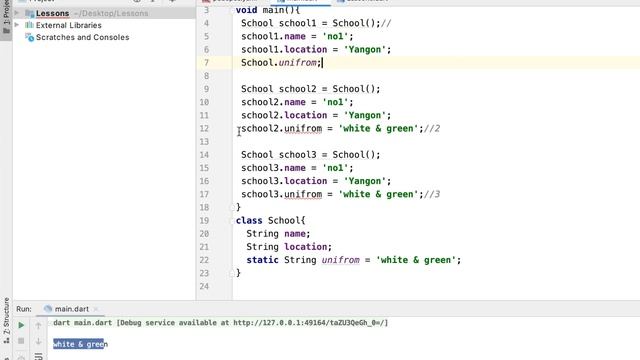 @36 static keyword(static variable and static method) in Dart
