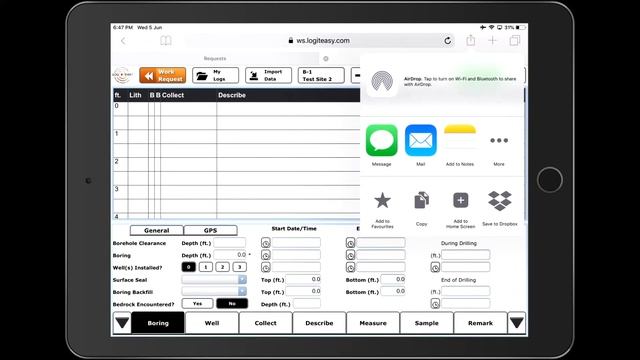 Create LOGitEASY eForm Shortcut for Offline use on iPad
