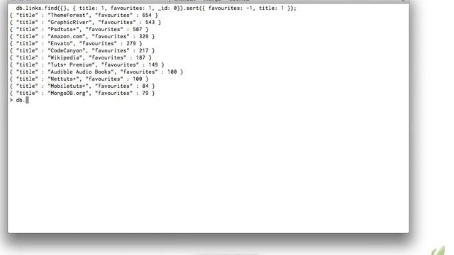 Learning MongoDB part12 queries 5