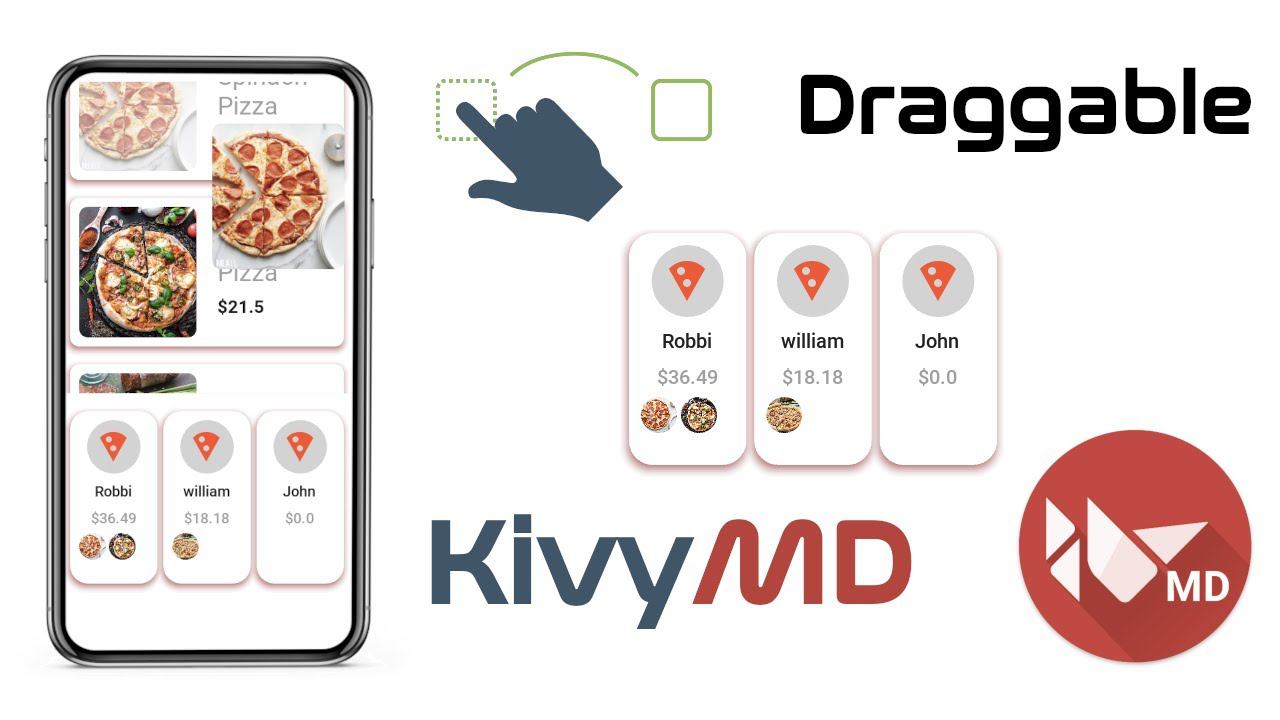 KivyMD. Using the kivy_garden.draggable library in practice