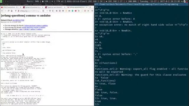 Erlang session 3