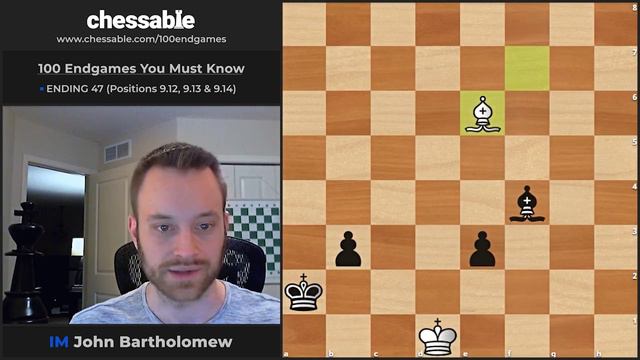 10. Opposite Colored Bishops - B+2 Pawns vs. B