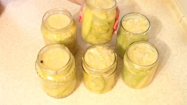 Консервированные кабачки с хреном. Вкусная заготовка на зиму.
