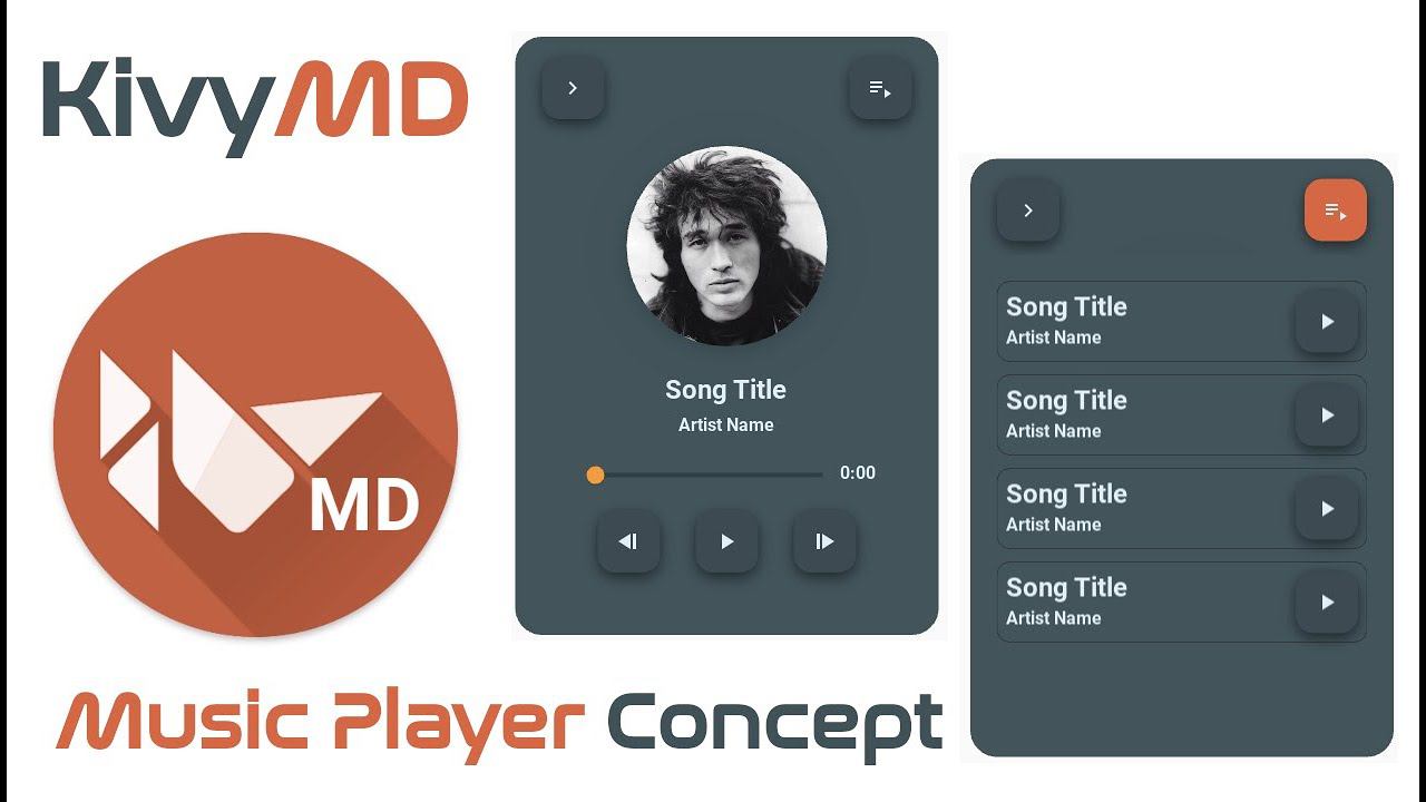 KivyMD. Music Player Concept