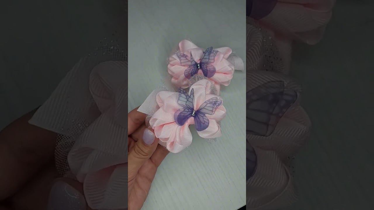 #bow #бантики #diybeads #diy#youtubeshorts#бантикившколу#kanzashi #бантикиканзаши#bows#бантикиизлент