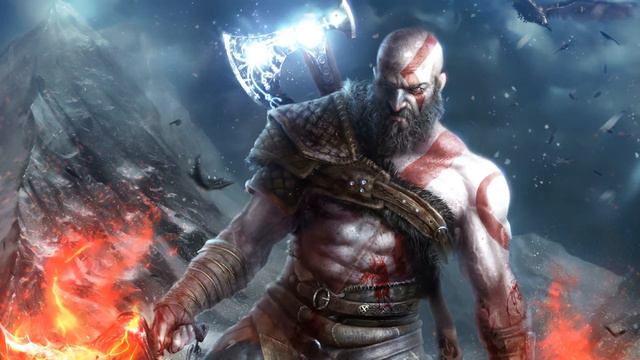 Грозный Кратос | Kratos with Leviathan Axe | God Of War - Живые Обои