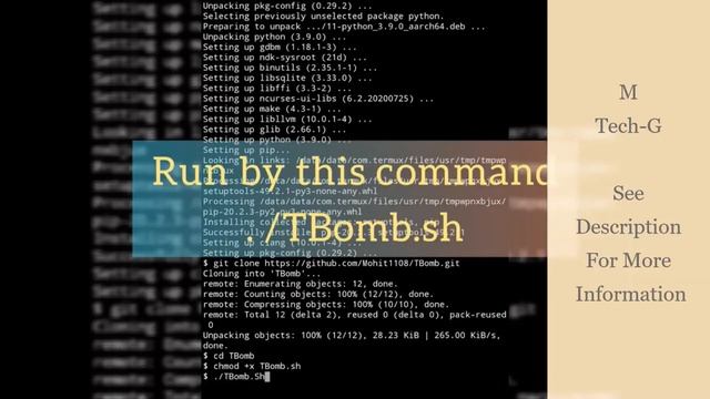 SMS&Call Bombing |  by TBomb using Termux (Without Rooting) | Hacking Tutorial | M Tech-G