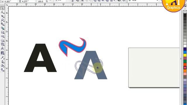 SIMPLE A TEXT LOGO DESIGN IN COREL DRAW X3